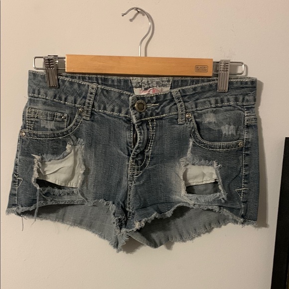 Hot Kiss Pants - Distressed Denim Women's Shorts